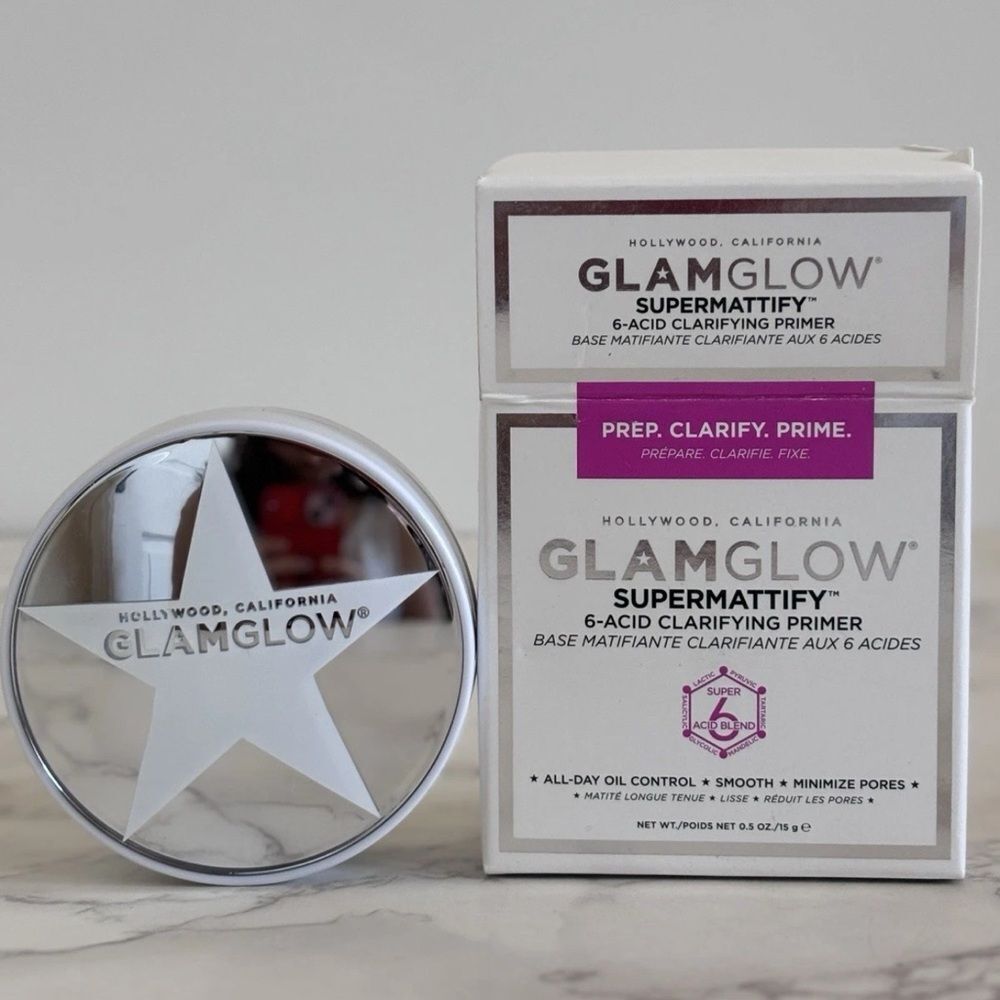 NIB GLAMGLOW Supermattify 6-Acid Clarifying Oil-Control Primer Full Size